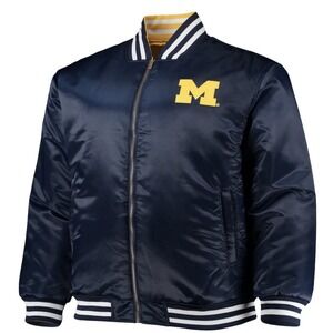 Michigan Wolverines satin reversible big And Tall Full Zip XLT